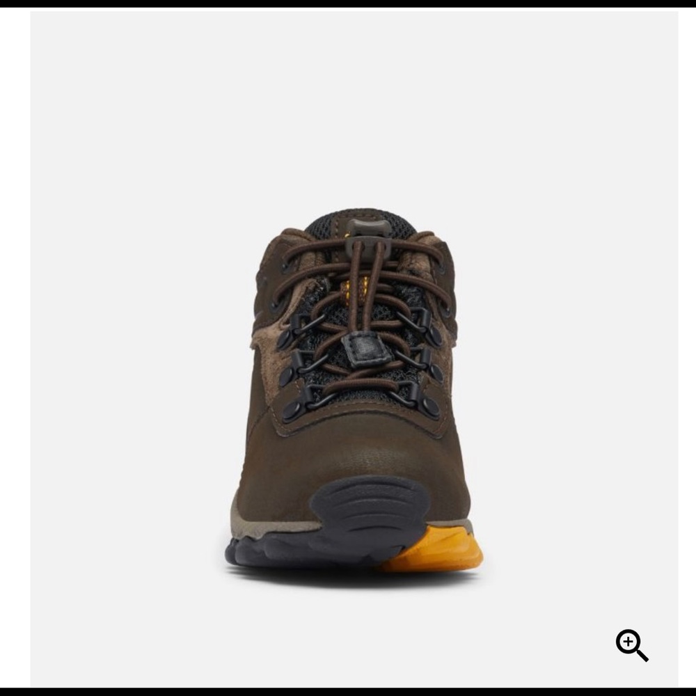 Used Waterproof hiking boots. Cordovan , Golden yellow. Big kid size 4 WIDE.